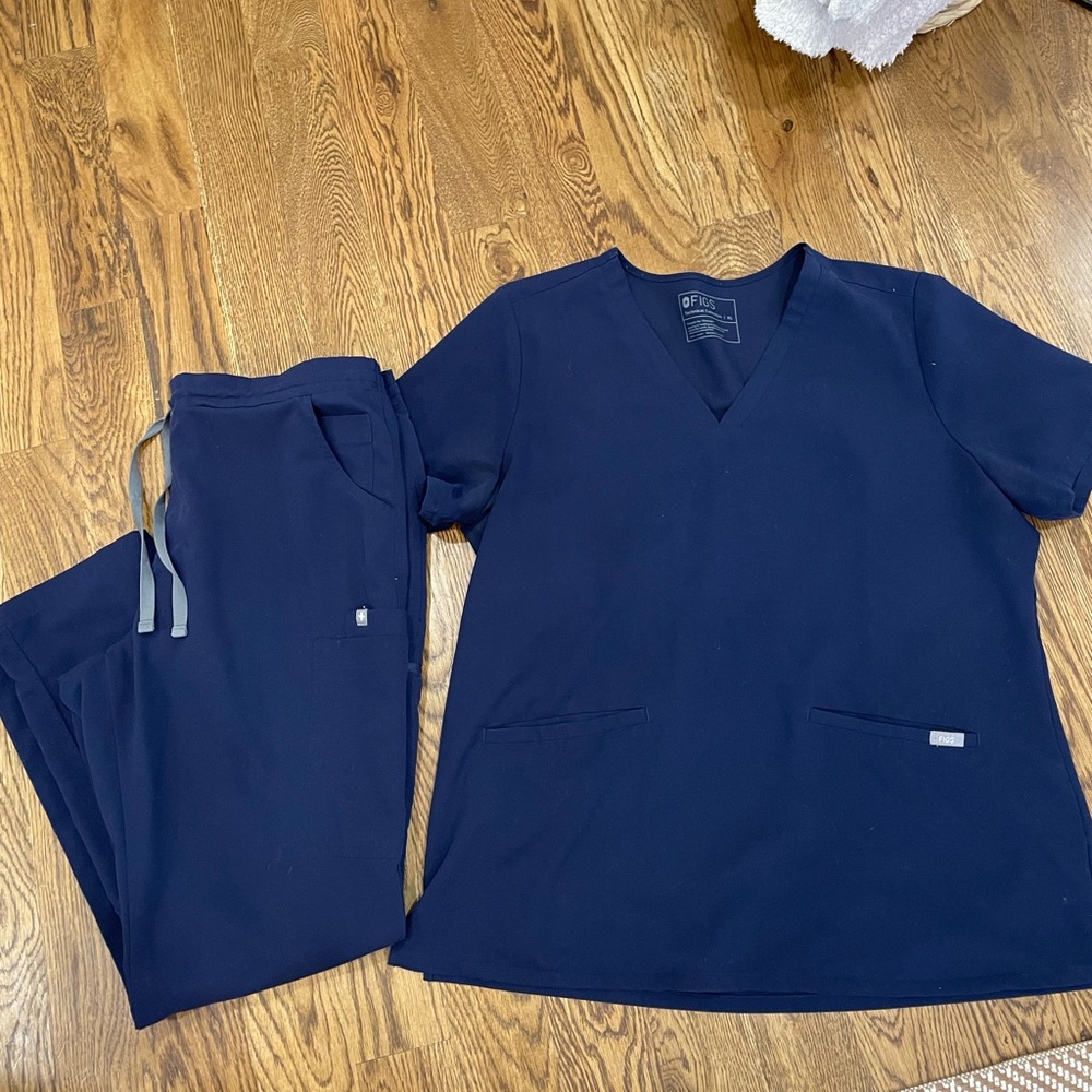 Figs scrub set navy
